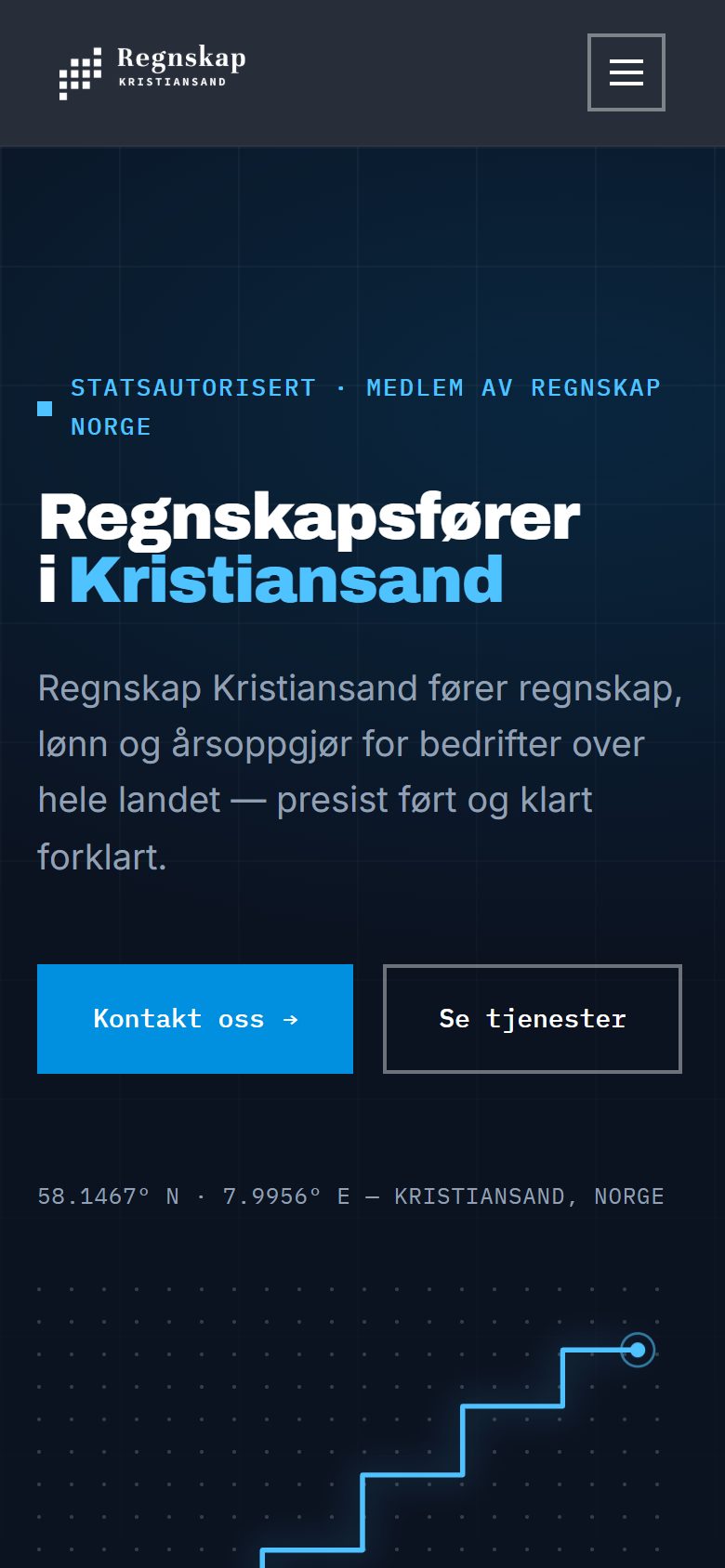 Regnskap Kristiansand på mobil